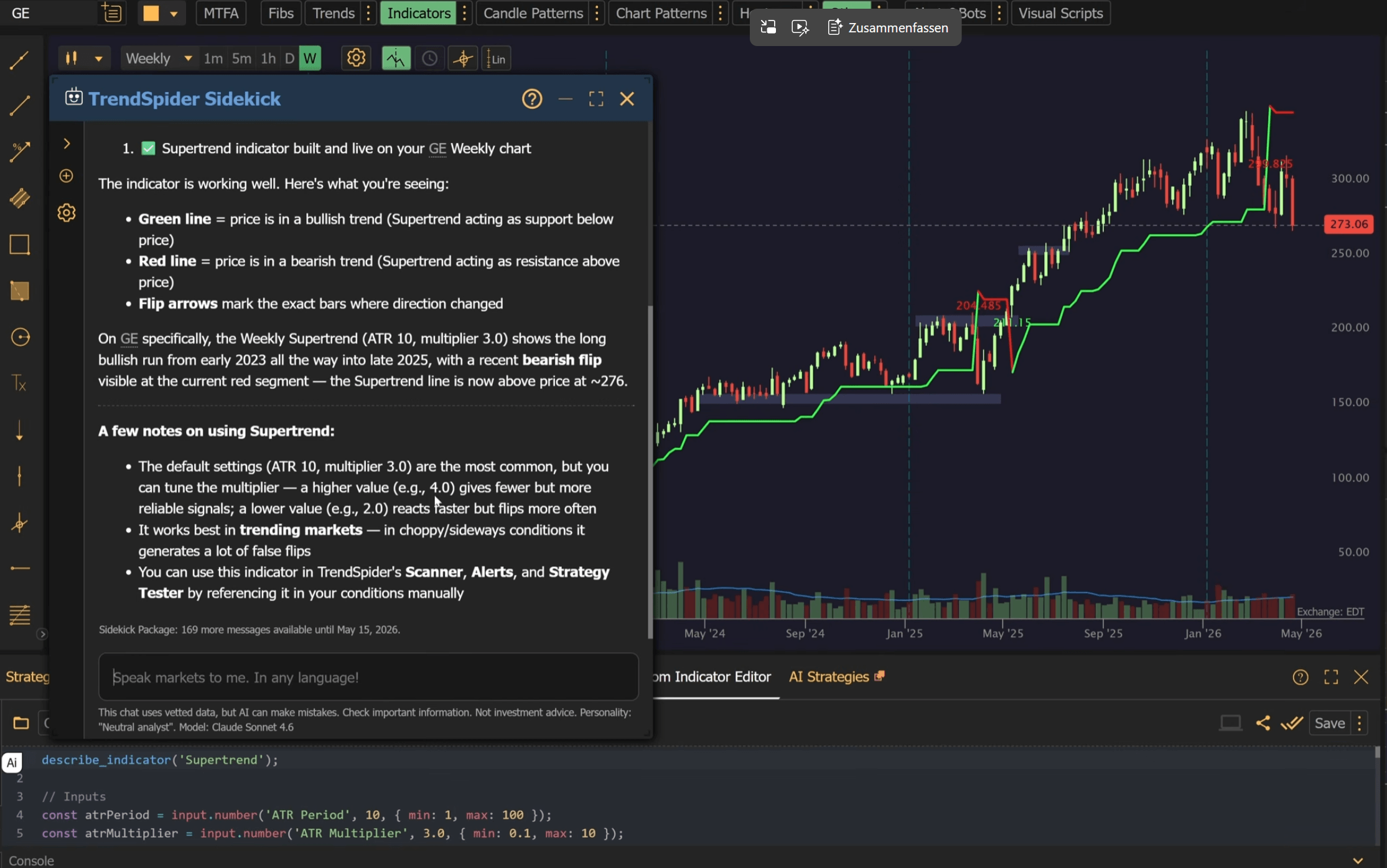 sidekick ai indicator development